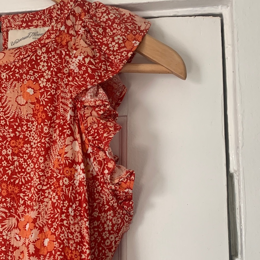 Universal Thread Red Floral Maxi Dress - Picture 4 of 10